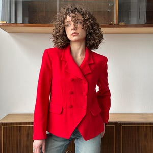 Blazer vintage in lana rosso