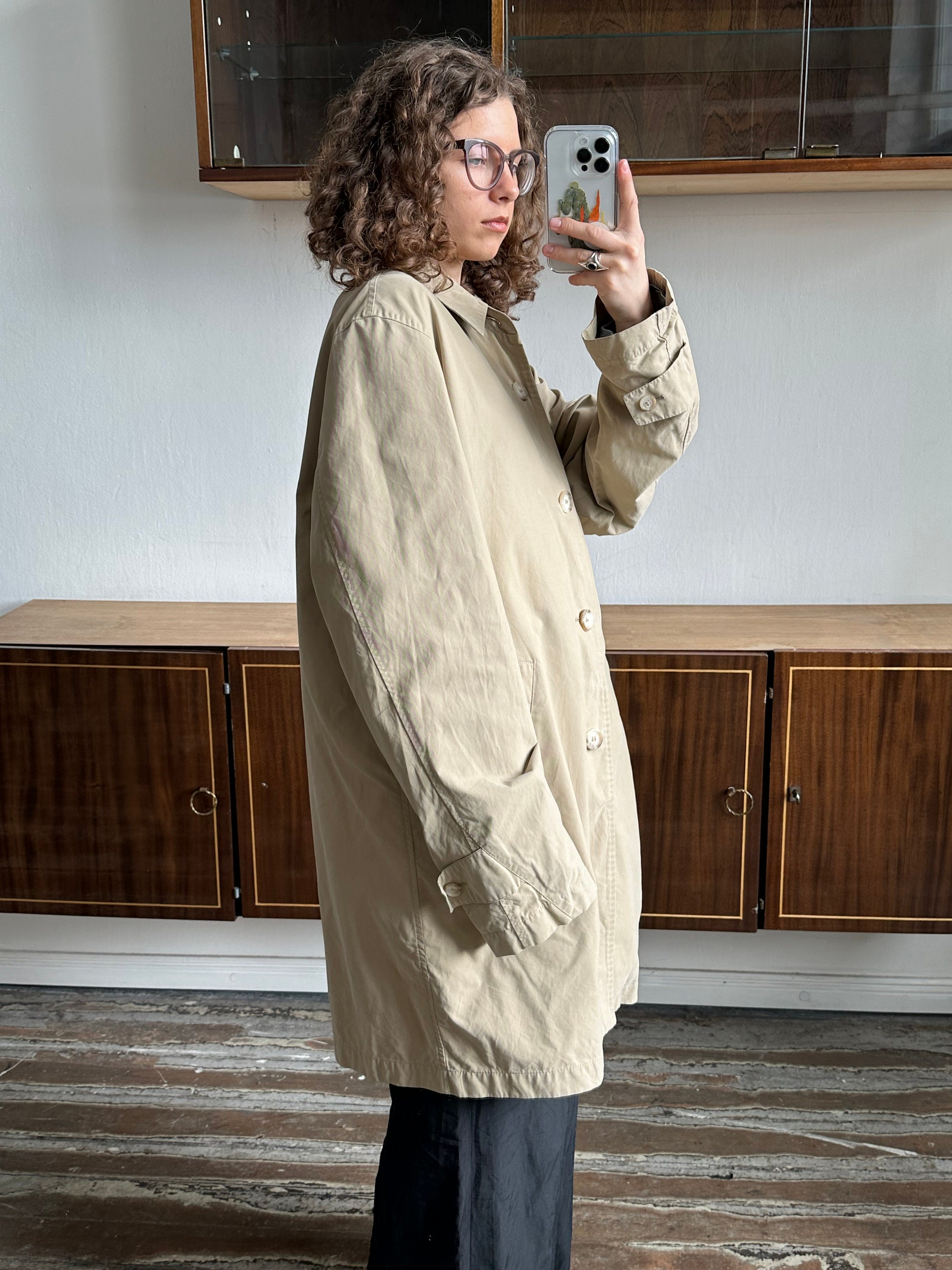Beige Vintage London Trench Coat