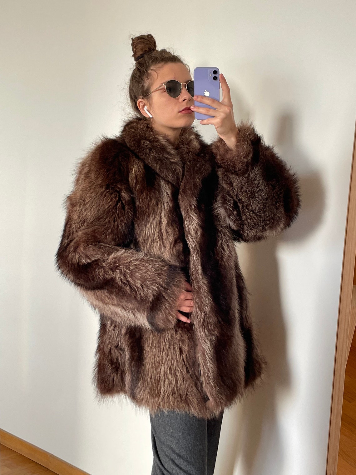 1980s German Mink Fur Coat Vintage Oversized Fur Winter Coat Etsy