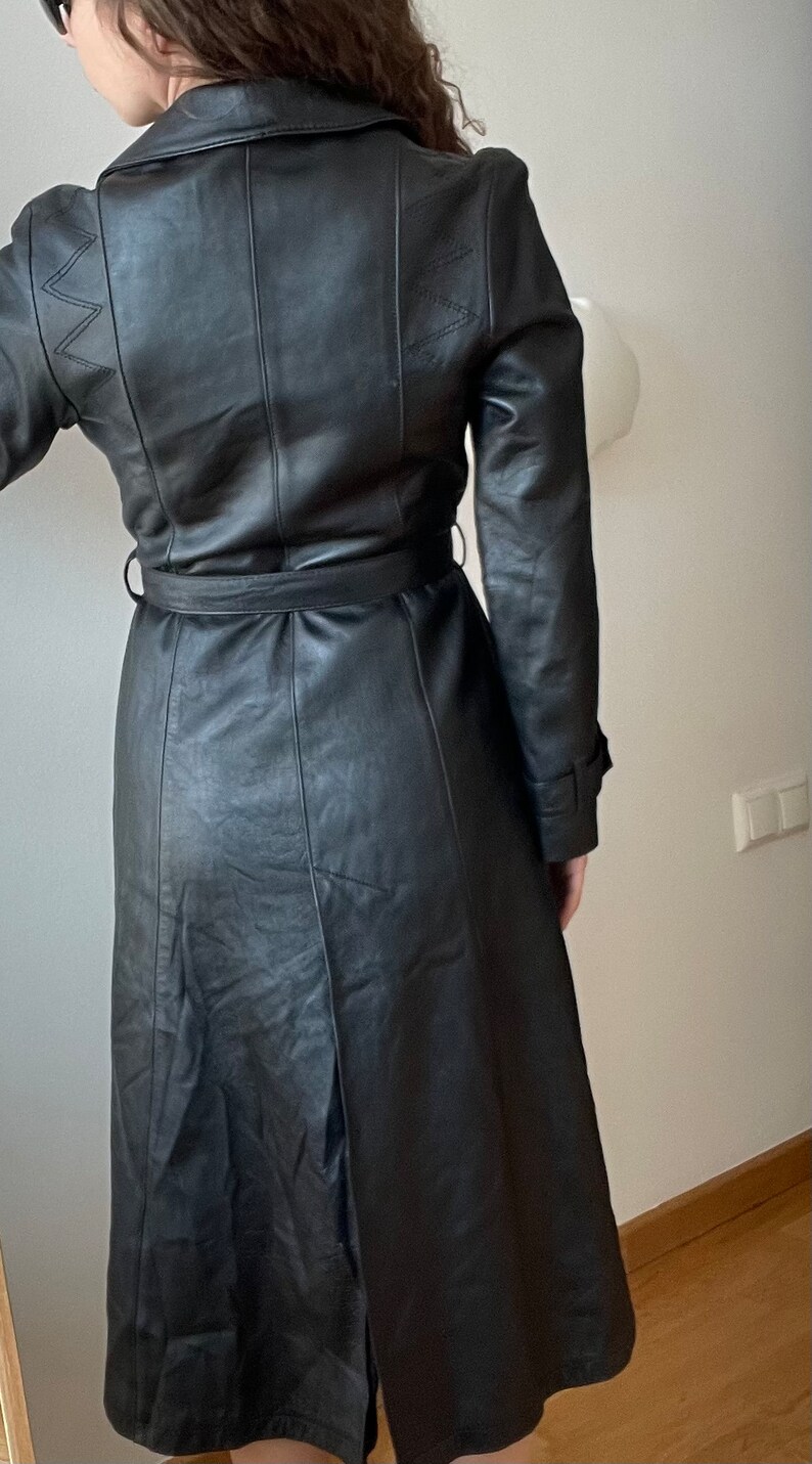 The Vienna Belted Leather Coat