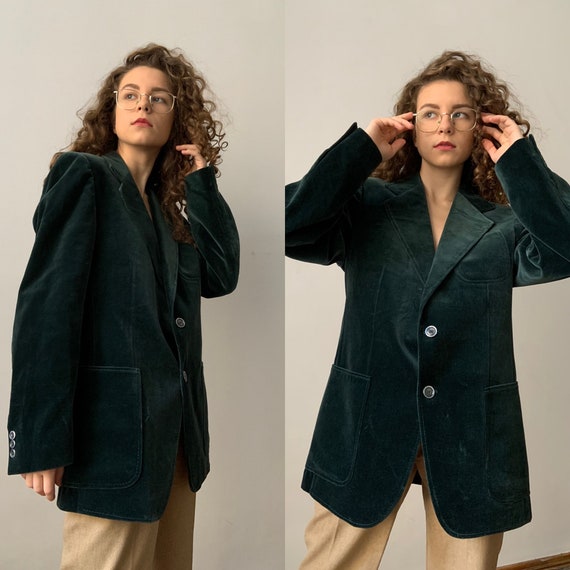 Vintage Velvet Blazer, Velour Jacket, Classy Velve