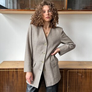 ウィークエンドマックスマーラ ウール ジャケット 42 千鳥格子柄