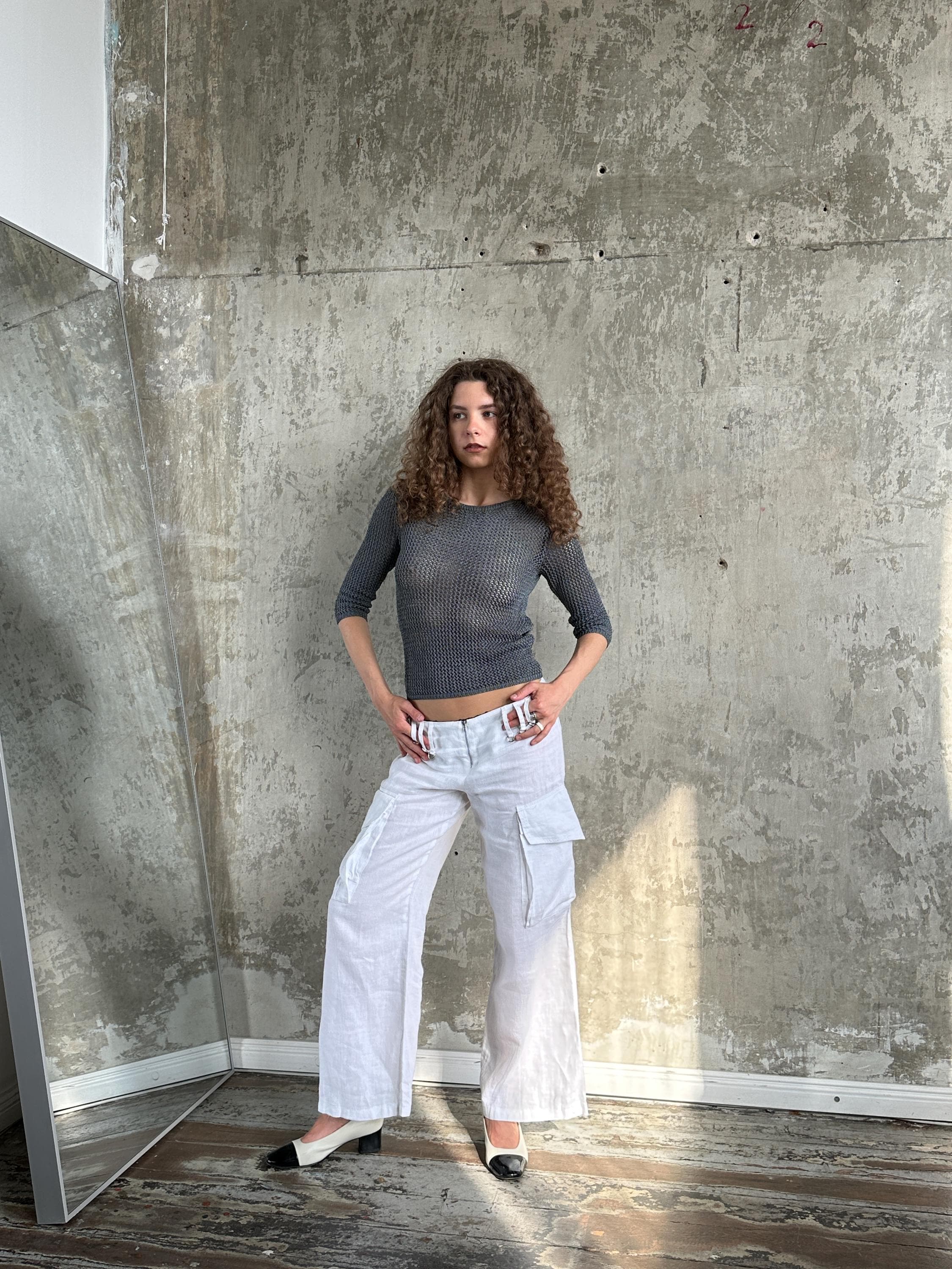 1990s Euro PureLinen Wide Trousers イタリア製 1990s Euro PureLinen Wide Trousers イタリア製 Imperial Shop Online