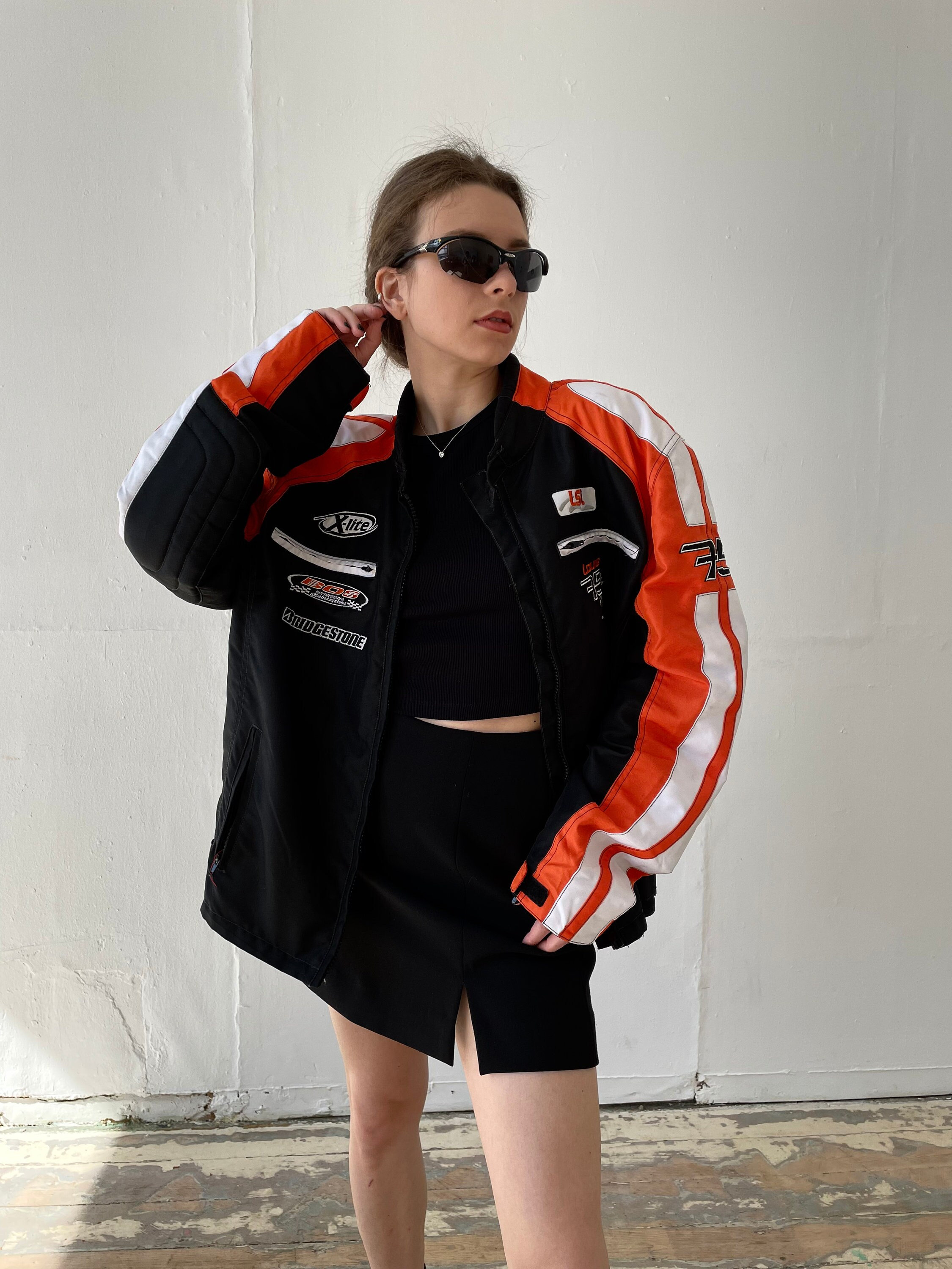 Veste moto textile vintage hotsell