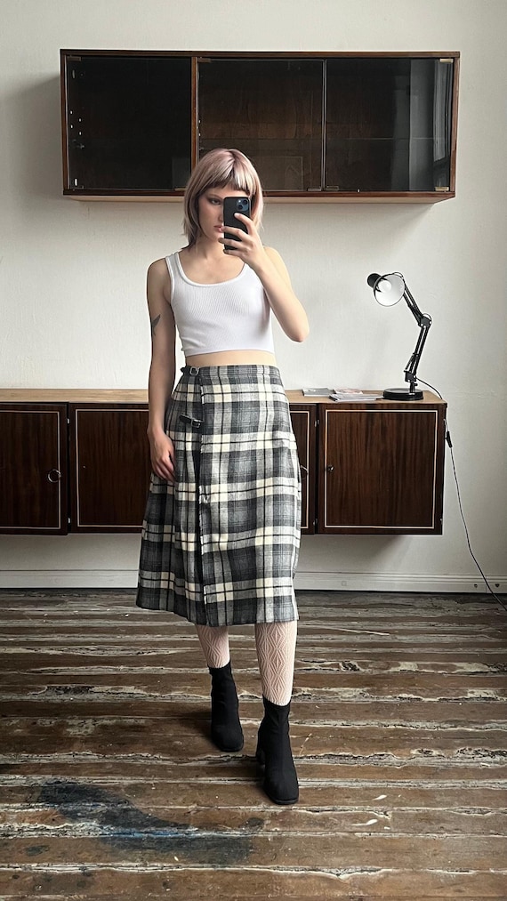 Plaid Skirt 90s Aesthetic Skirt Long Plaid Skirt 90s 2025