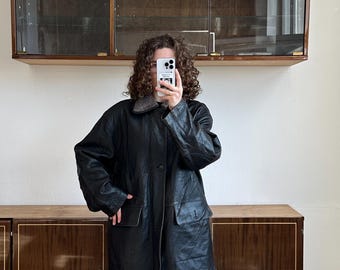 【90's vintage】leather car coat 4763438f-36af-4863-ad1d-