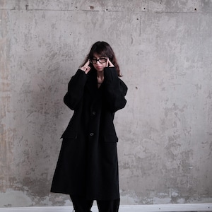 1990s Long Wool Coat - Etsy