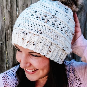 CROCHET PATTERN Easy Hat || Persinette Crochet Unisex Beanie in 5 sizes, Baby to Adult - Instant download - Photo tutorial Included.