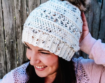 Easy Crochet Hat Pattern // Persinette Crochet Beanie in 5 sizes, Baby to Adult - Instant PDF pattern download - Photo tutorial Included.