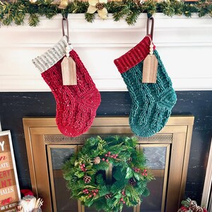 CROCHET PATTERN Classic Cabled Christmas Stocking || Cozy Textured Handmade Holiday Gift, Rustic Cables Christmas Mantle Decor. PDF download