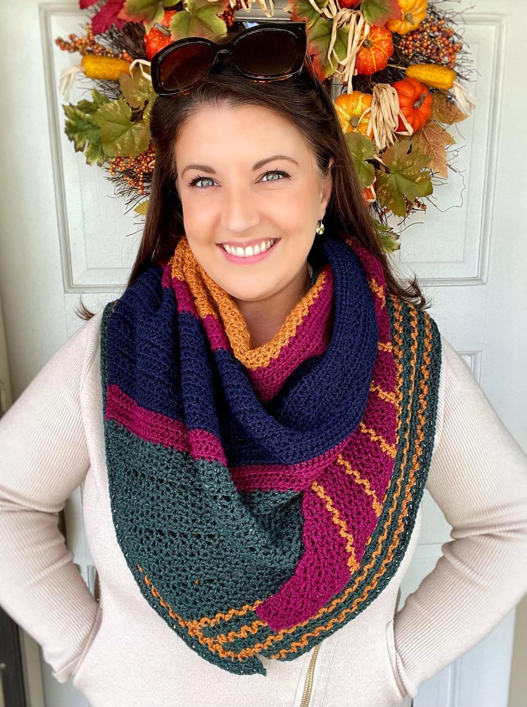 Woolen Muffler Design Crosia Crochet Scarf PATTERN The Dancing - Main Image