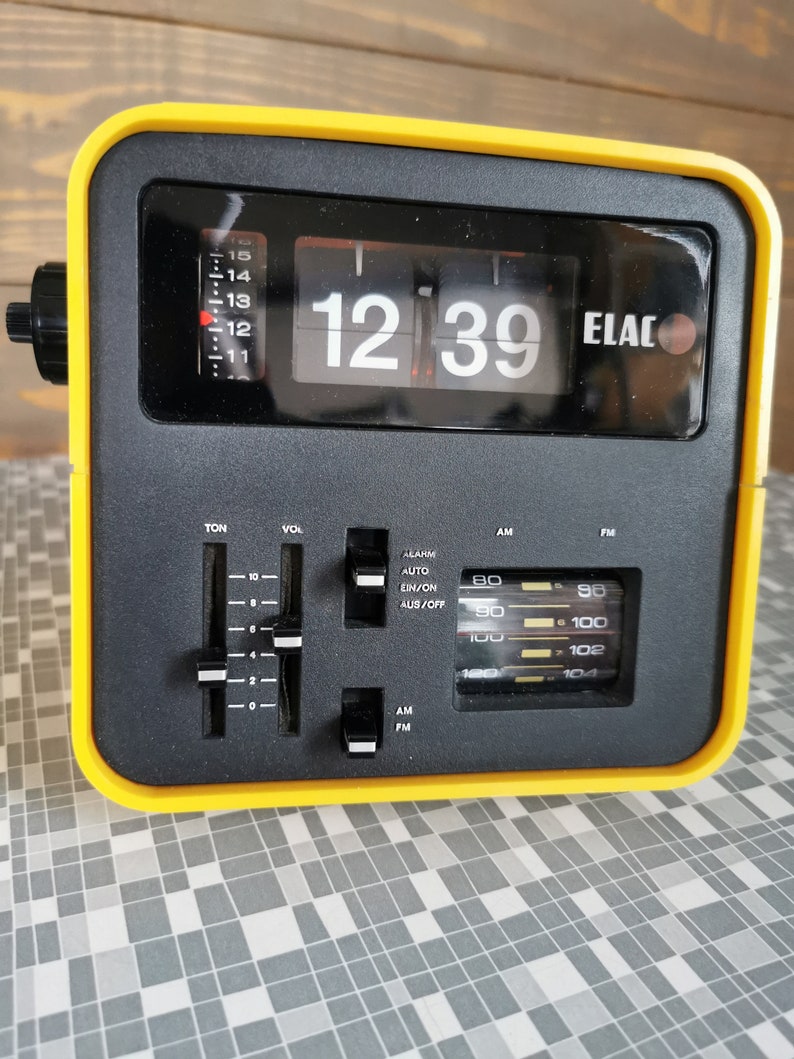 Vintage Flip Clock Elac RD 100 Folding Numbers Alarm Clock Etsy