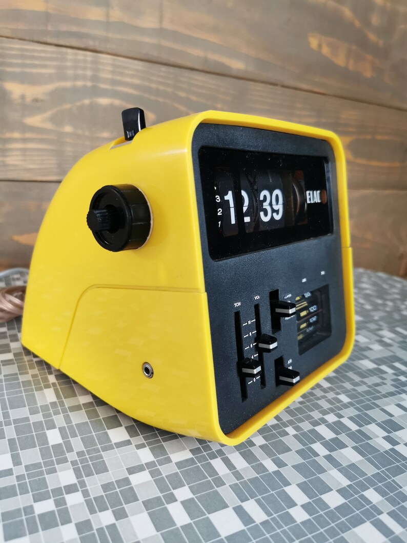 Vintage Flip Clock Elac RD 100 Folding Numbers Alarm Clock Etsy