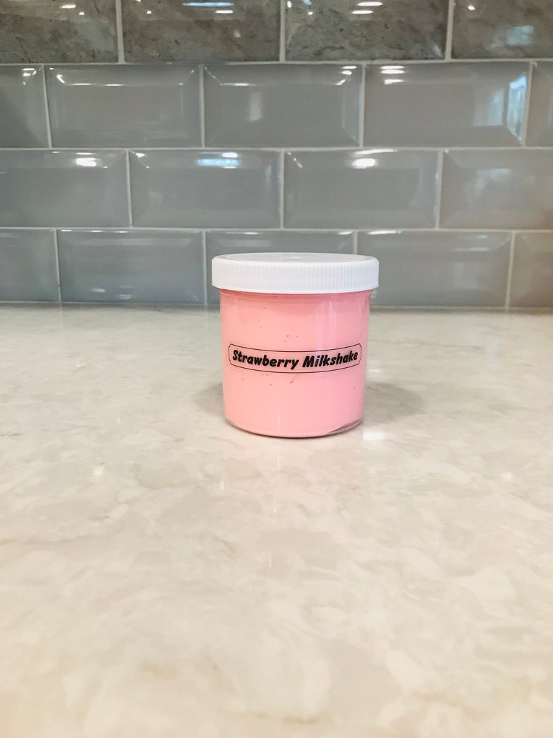 Strawberry Milkshake Slime Butter Slime 6oz Cheap Slime Inflating Slime Scented Slime AspenSlimeLabs image 7