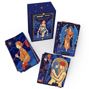 Baraja de cartas del TAROT ucraniano / 78 cartas / Adivinanzas ucranianas / Palabras clave cartas del tarot coleccionables / Motivo ucraniano / Preguntas y respuestas