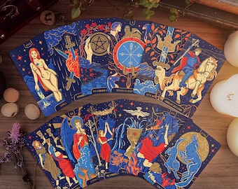 TAROT cards deck in Ukrainian | 78 cards | Ukrainian riddles | Keywords collectible tarot cards | Collectable tarot | Questions and answers