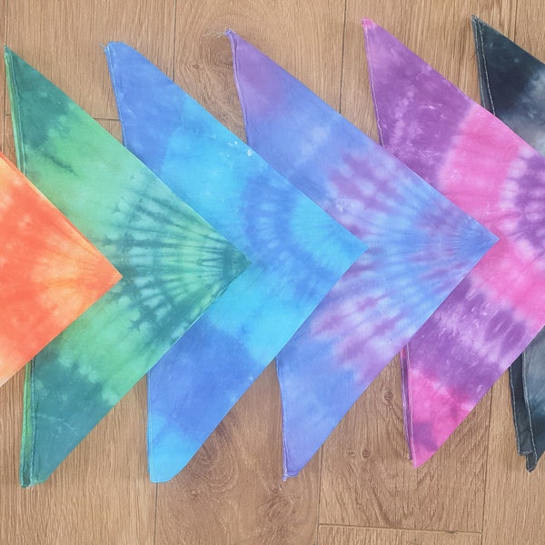 Tie Dye Swirl Bandana, Halstücher, Kopf- und Handgelenkbänder - 100% Baumwolle