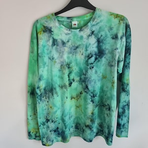 Handmade Ice Dye T-Shirt, Jungle Green, 100% Cotton
