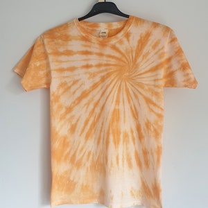 Light Orange Swirl Tie Dye T-shirt - Available in Short Sleeved, Long Sleeved, Sweatshirt, Women's Vest and Kids designs