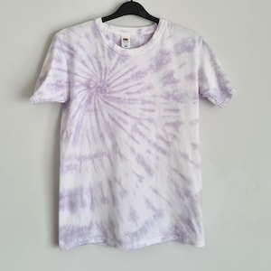 Lavender Purple Swirl Tie Dye T-shirt - Available in Short Sleeved, Long Sleeved, Sweatshirt, Women&#39;s Vest and Kids handmade designs
