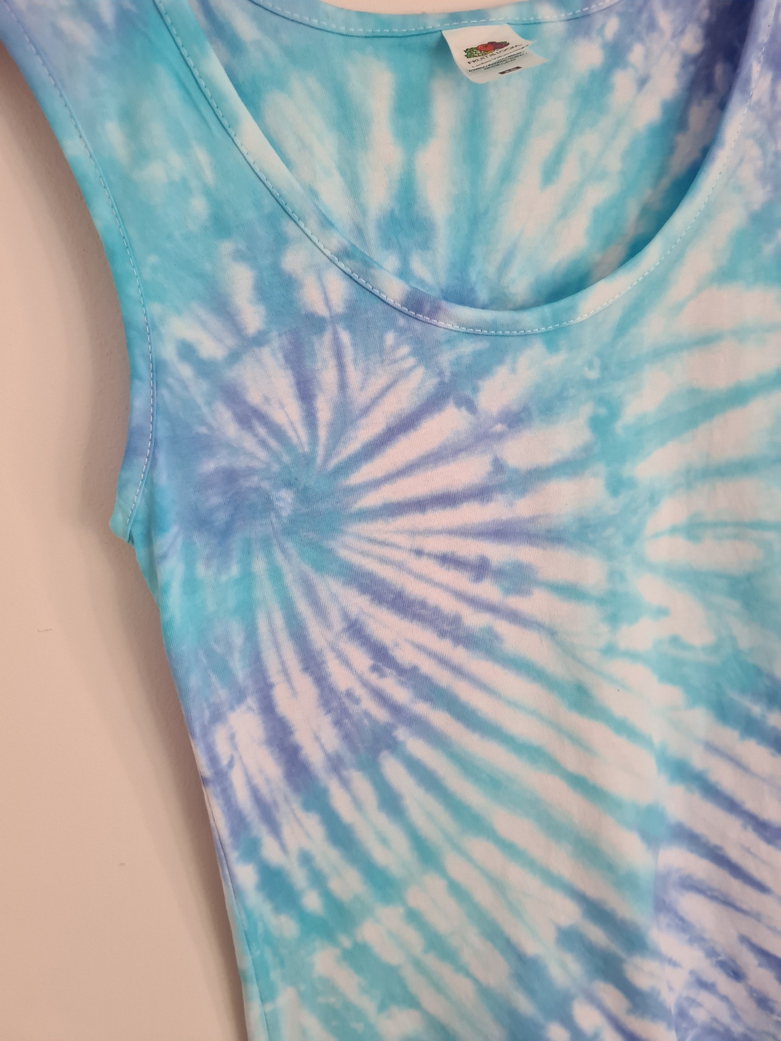 Spiral Blue Swirl Tie Die Men's Leggings