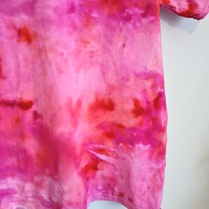 Hand-Dyed Pink Ice Dye Shirt, Cotton T-Shirt, Sweatshirt, Vest image 5
