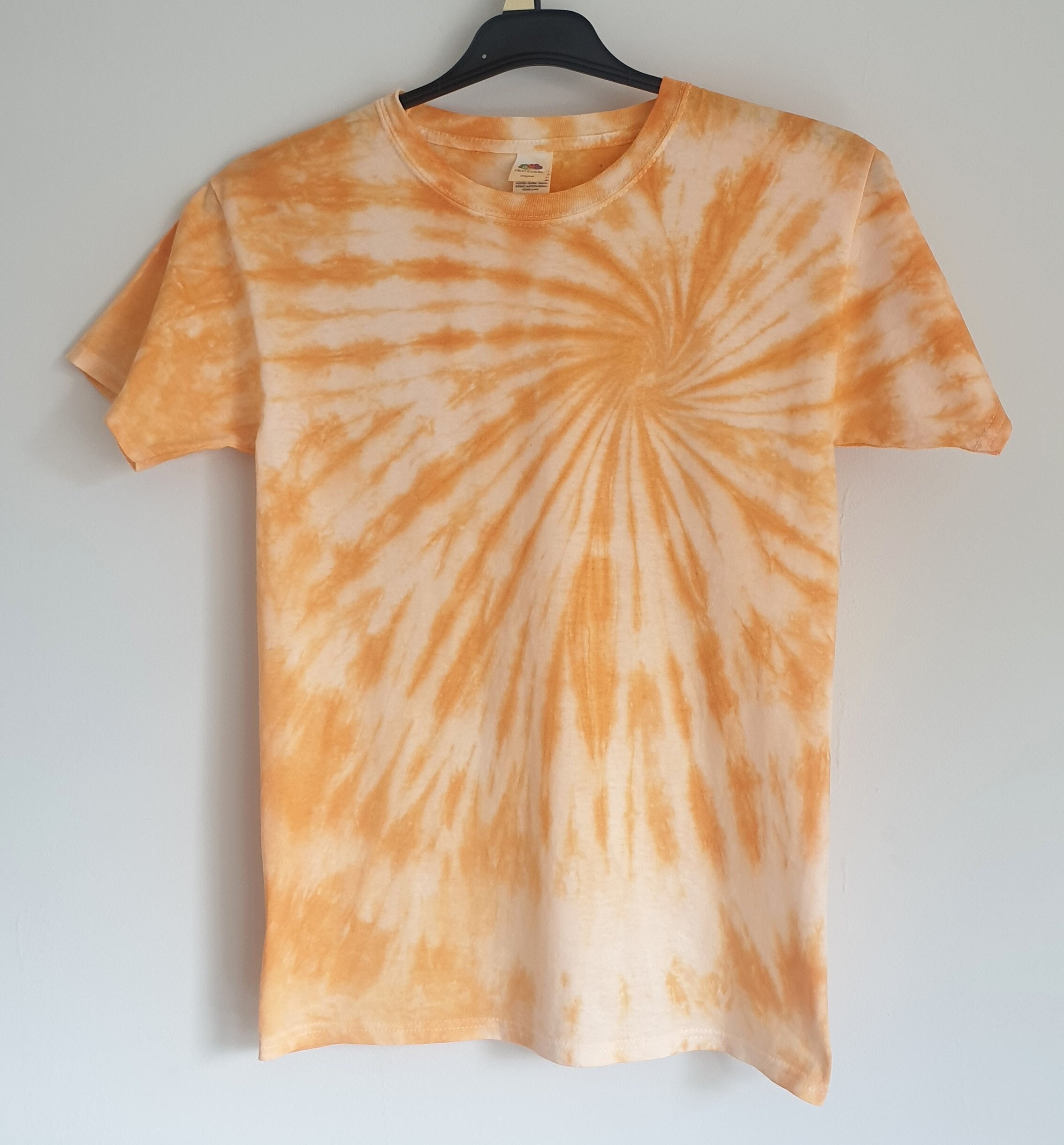 Light Orange Swirl Tie Dye T-shirt Available in Short Sleeved