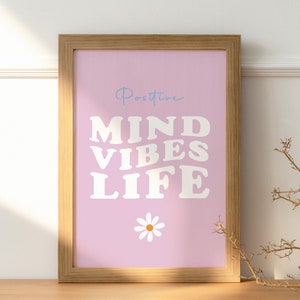 Póster cartel - Positive Mind Vibes Life