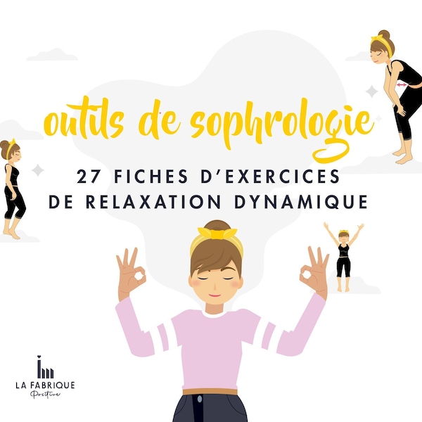 Sophrologie : pack de 27 fiches de RD + 27 illustrations - Avatar féminin - Numérique