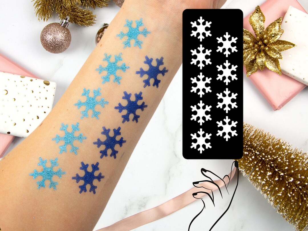 Snowflake Makeup Swatch Stencil Eyeshadow Swatch Sticker for Etsy