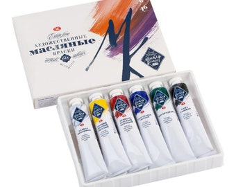 Ensemble de 6 tubes de couleurs à l'huile US Master Class de 46 ml par Nevskaya Palitra Saint-Pétersbourg