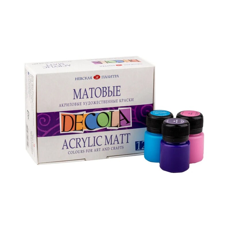 Decola Acrylic Matt Paint Set 12 Colors х 20 Ml by Nevskaya Etsy Sweden