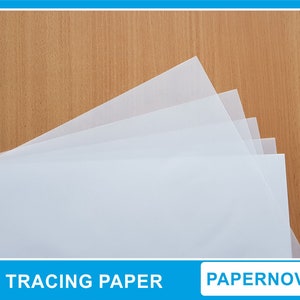 Tracing Paper 8.5x11 inch, 100 Sheets Transparent Vellum Paper for