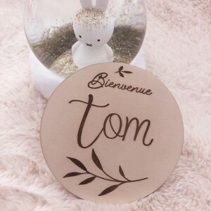 Carte en bois annonce naissance accouchement prénom personnalisée maternité surprise ⋆ Bienvenue Bébé ! image 2