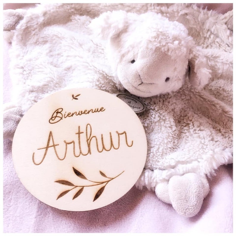 Carte en bois annonce naissance accouchement prénom personnalisée maternité surprise ⋆ Bienvenue Bébé ! image 3