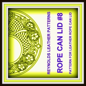 Rope Can Lid Digital Download 15 in diameter RCL8