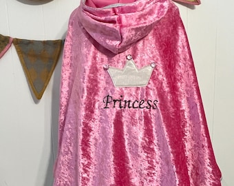 Pink Princess cape dress up, costume, girls, Halloween, Birthday gift, Christmas gift, Granddaughter gift