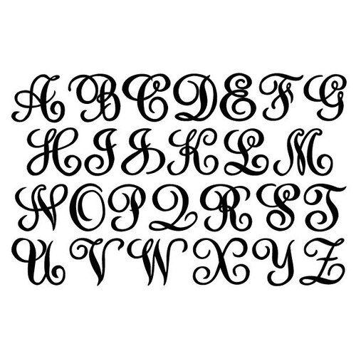 Monograms Dxf Dxf Files Letters Cursive Circle Art - Etsy