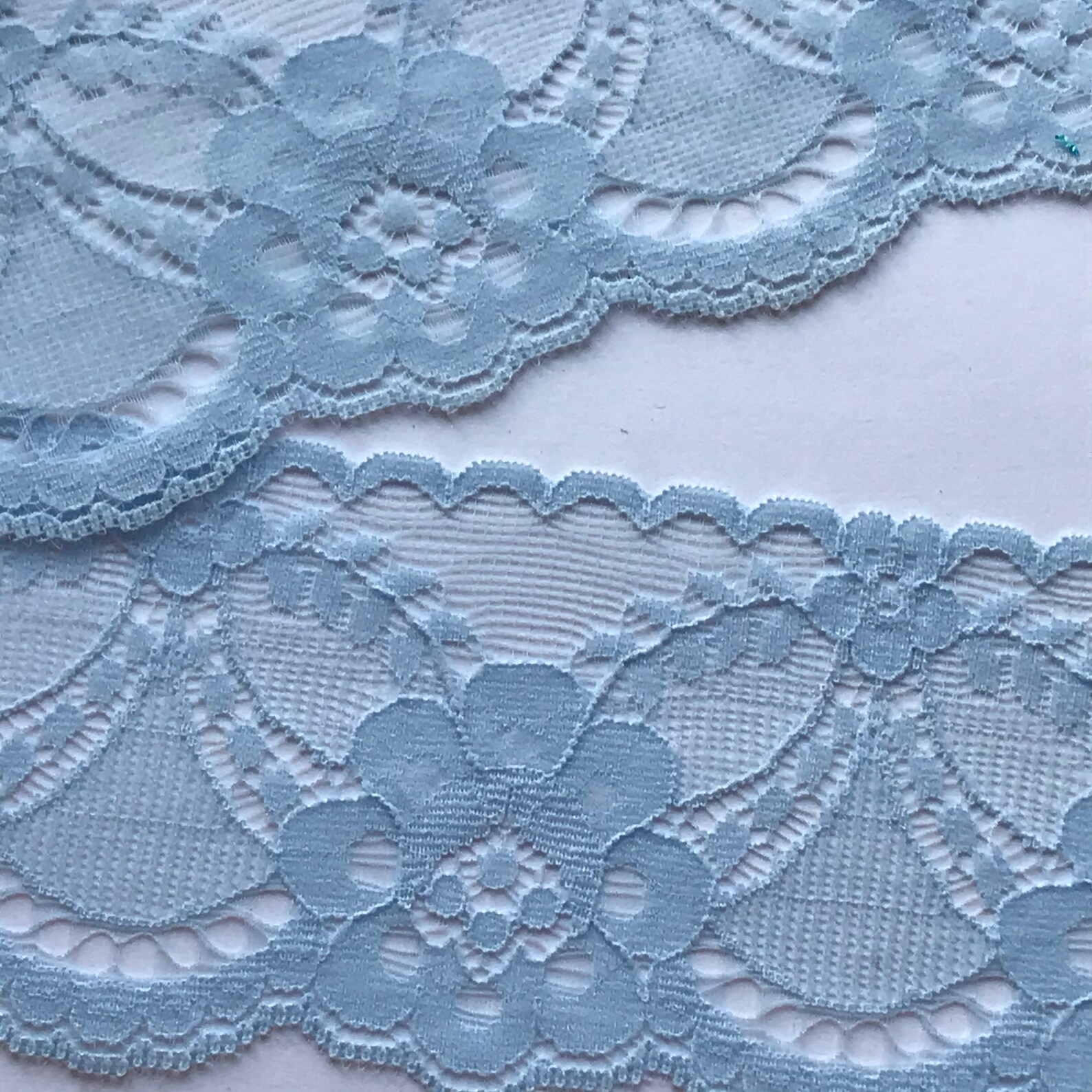 Vintage baby blue lace priced per metre and 6cm wide Etsy