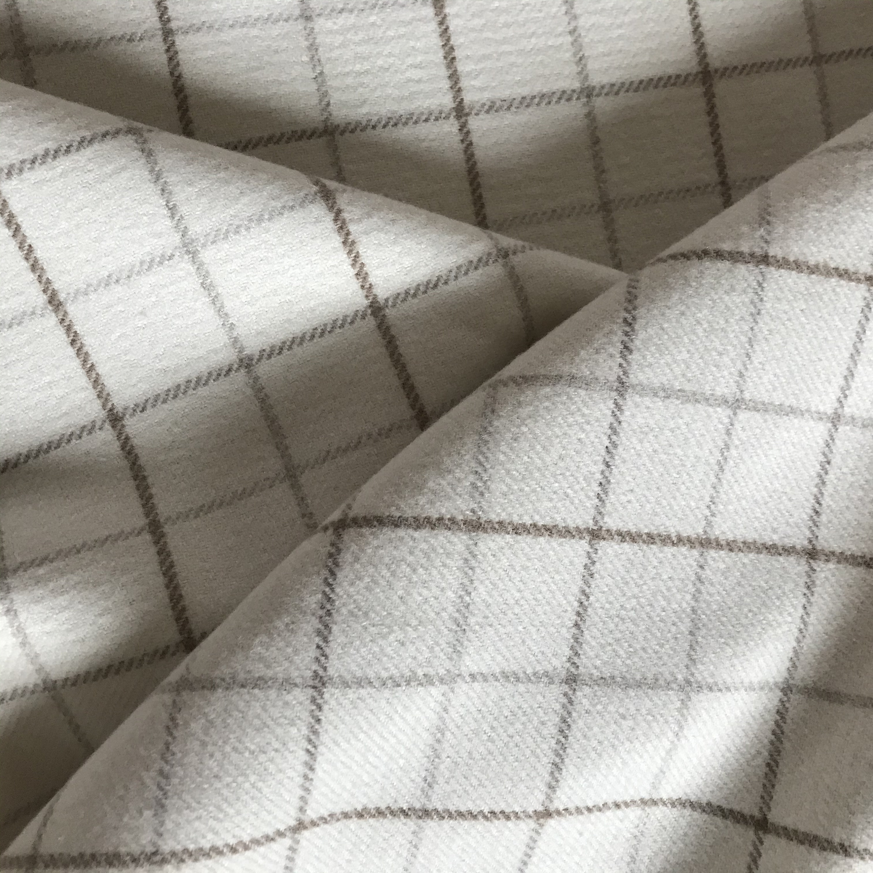 Cream checked pattern upholstery fabric priced per half metre Etsy