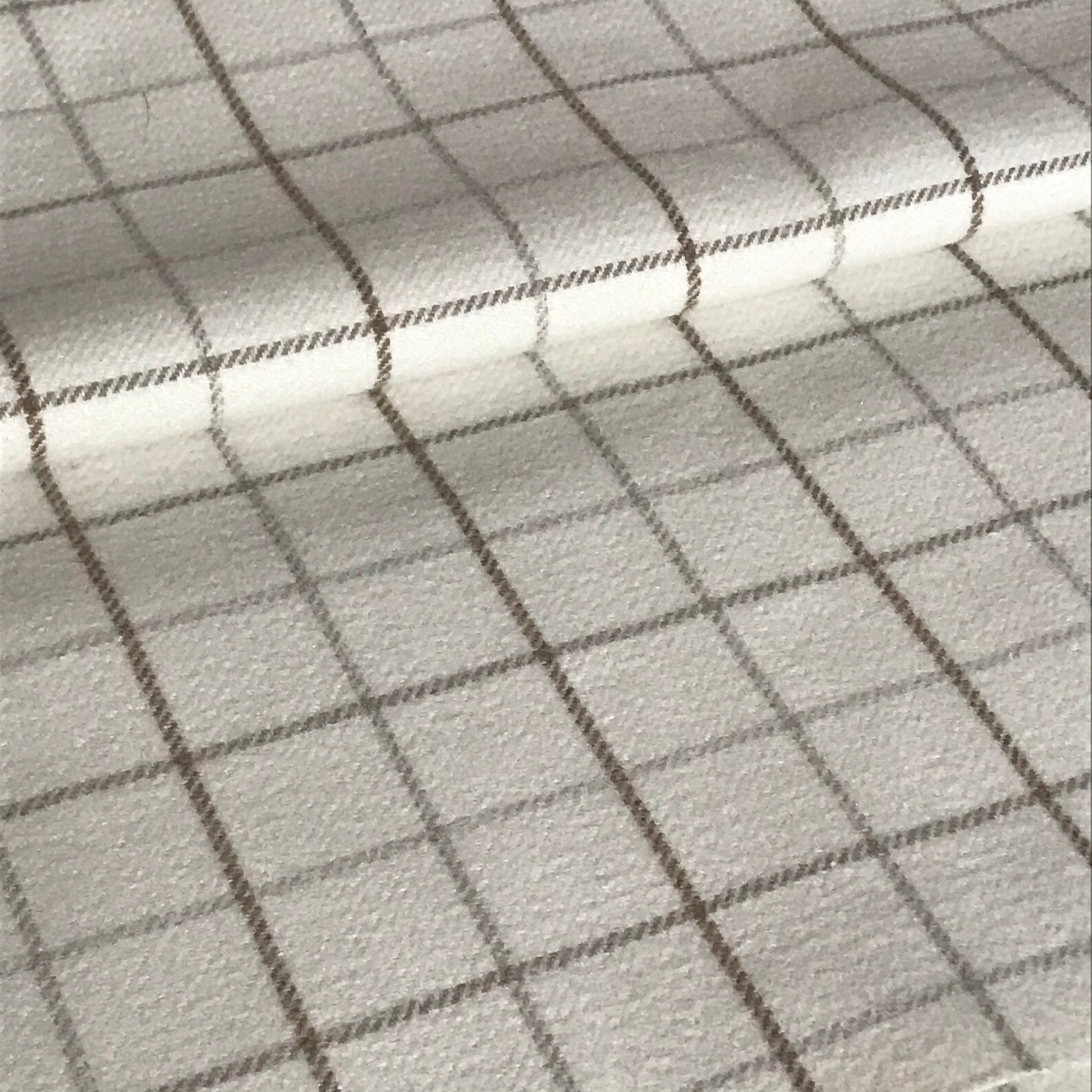 Cream checked pattern upholstery fabric priced per half metre Etsy