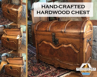 Handmade Wood Chest | Storage Chest, Treasure Chest, Bedroom Wooden Trunk