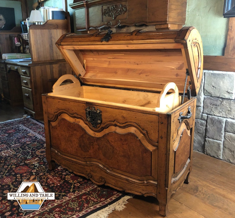Handmade Wood Chest Storage Chest, Treasure Chest, Bedroom Wooden Trunk