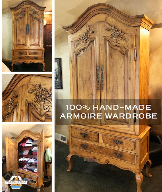 Distressed armoire furniture deals
