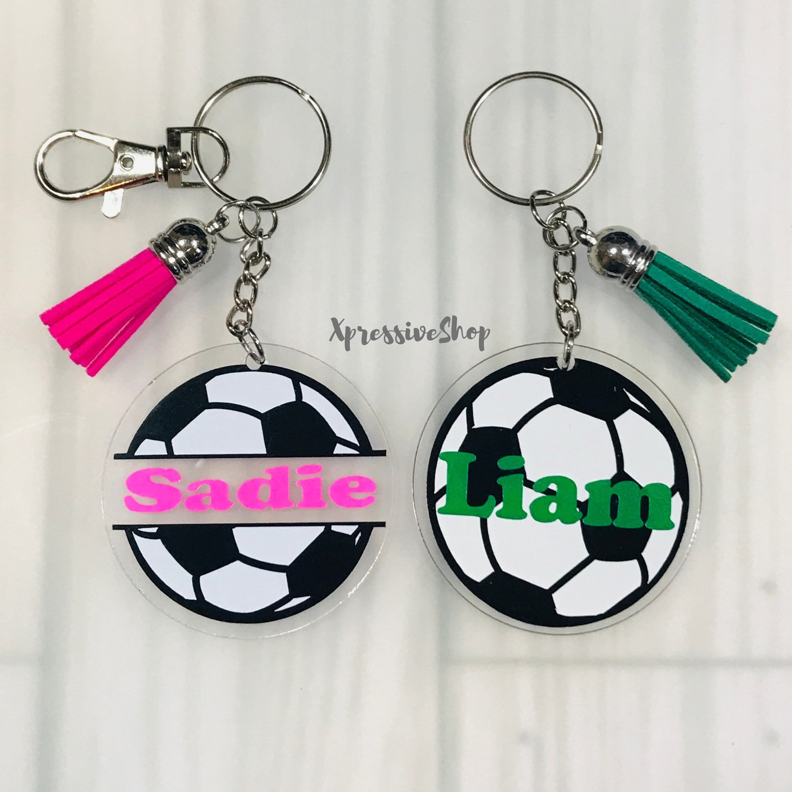 Personalized Sport Acrylic Keychain Soccer Keychain Soccer Etsy