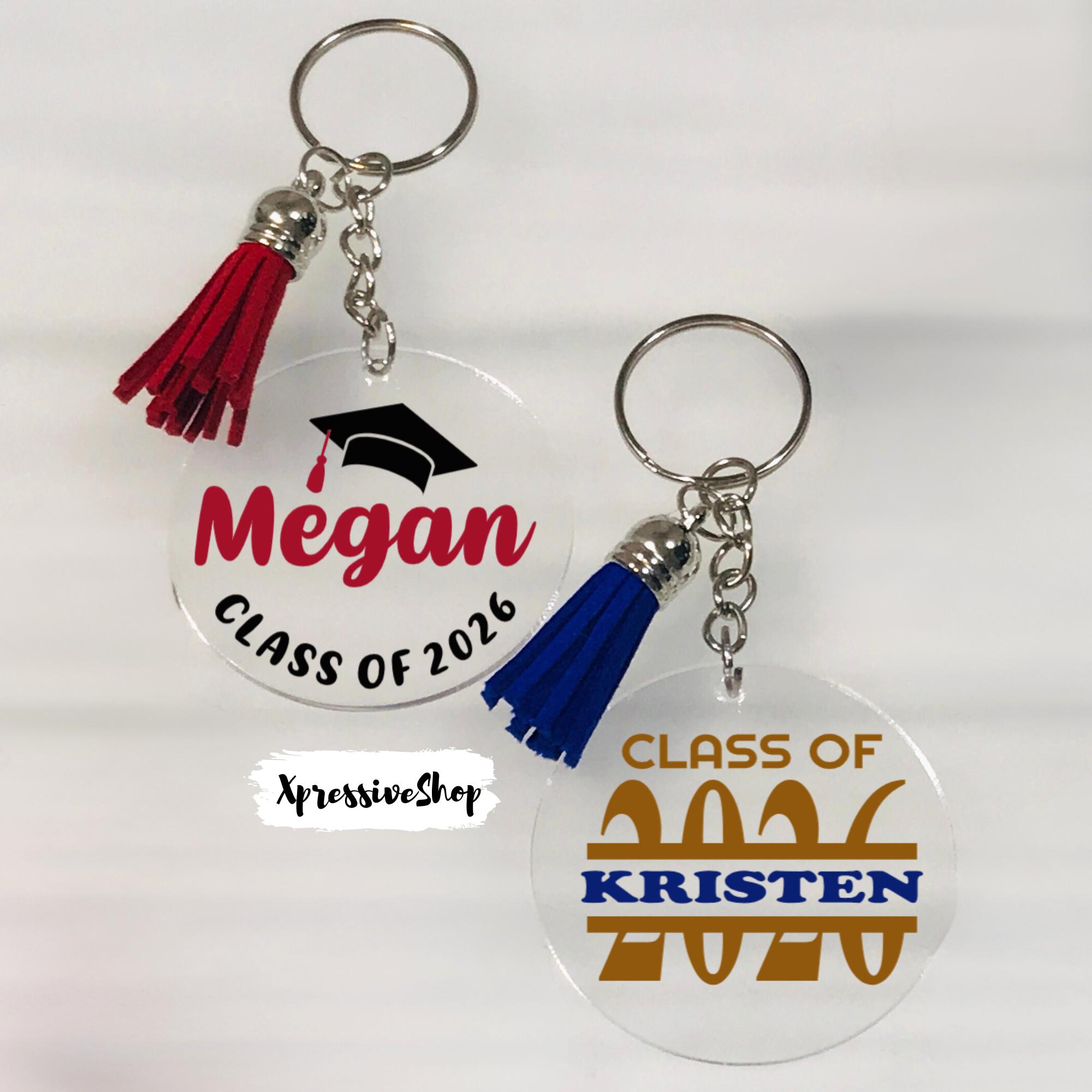 Keychain Class Gift Personalized Graduation Keychain: Class of 2026 Senior Name Key Chain ...