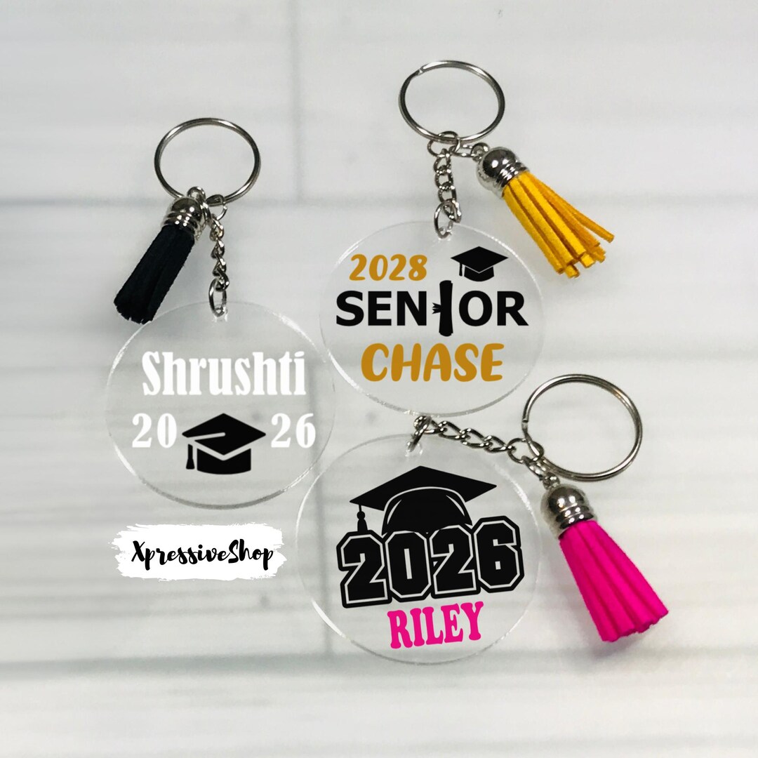 Personalized Graduation Keychain | Class of 2026 Gift | Custom Senior ...