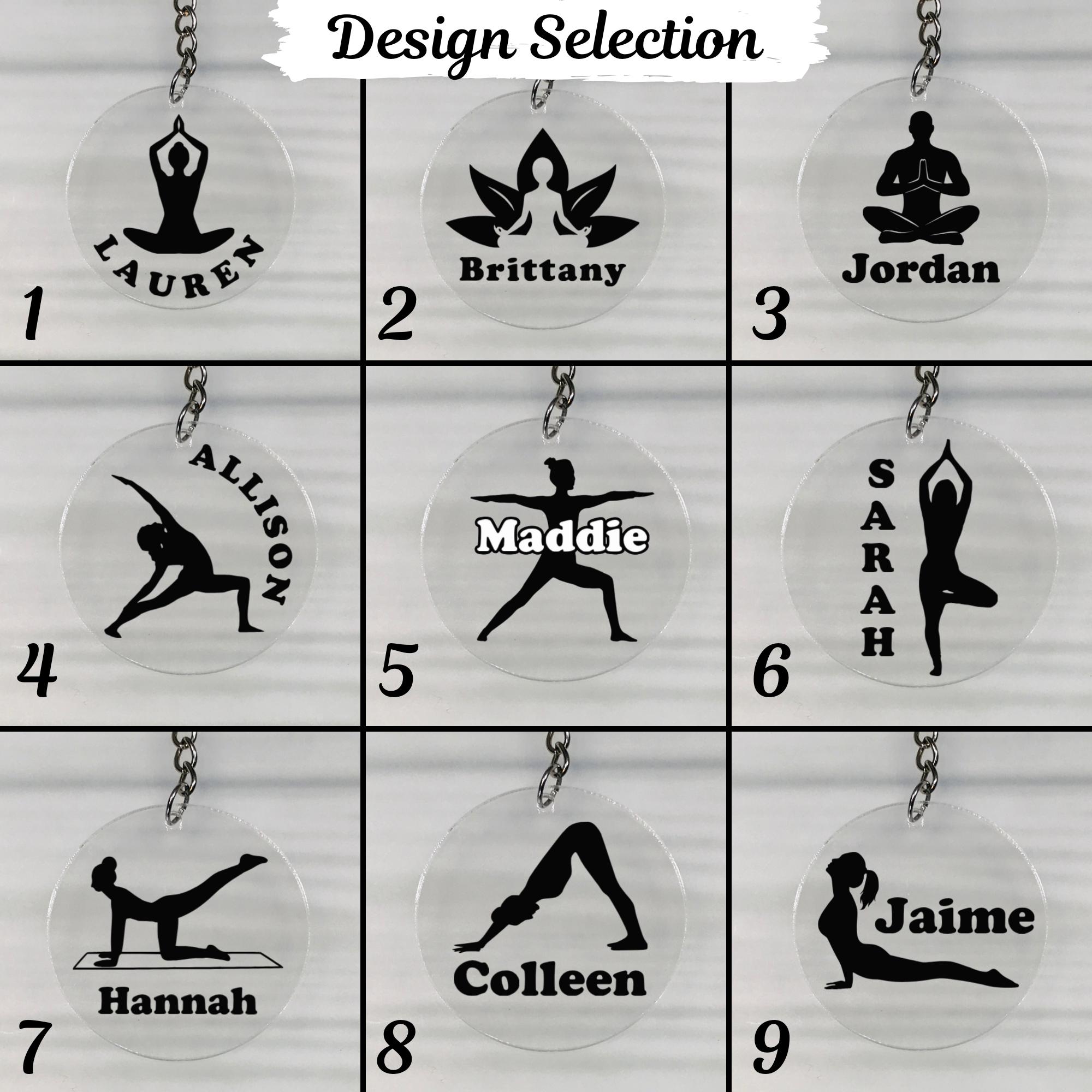 Body Spa Keychains Personalized Yoga Keychain With Name | Custom Yoga Pose Keepsake | Yoga ...