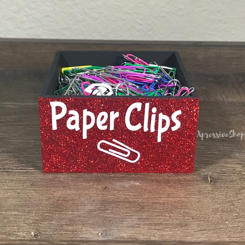 Personalized Paper Clip Holder Teacher Desk Organizer Etsy