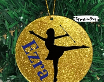 Baton Twirler Christmas Ornament Sublimation Personalized - Etsy